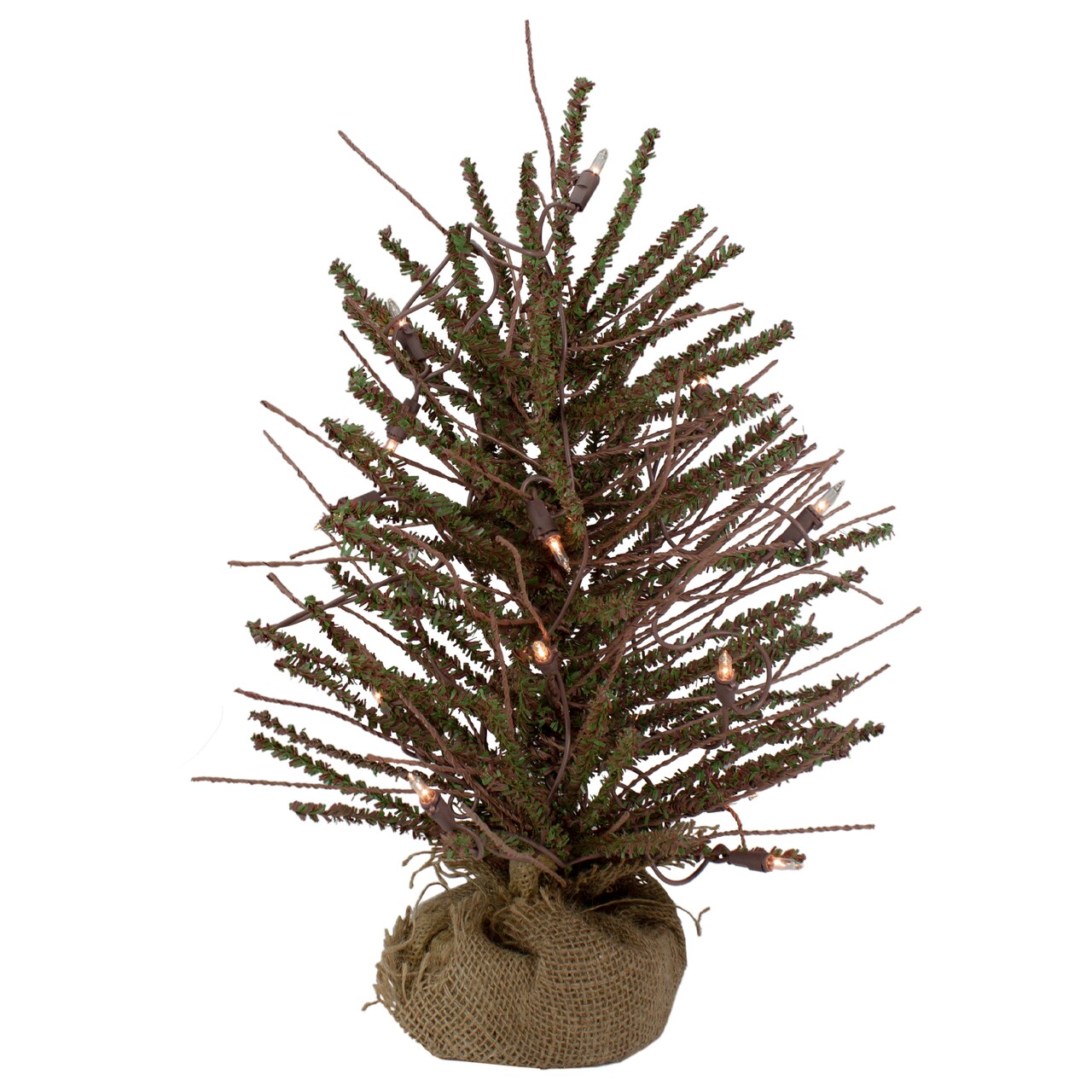 Northlight 18" Pre-Lit Potted Warsaw Twig Artificial Christmas Tree - Clear Lights